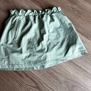 Green Mini Skort with Pocket